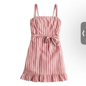 Hollister Dress Striped Pink White Sleeveless Sundress‎ Summer Casual Small